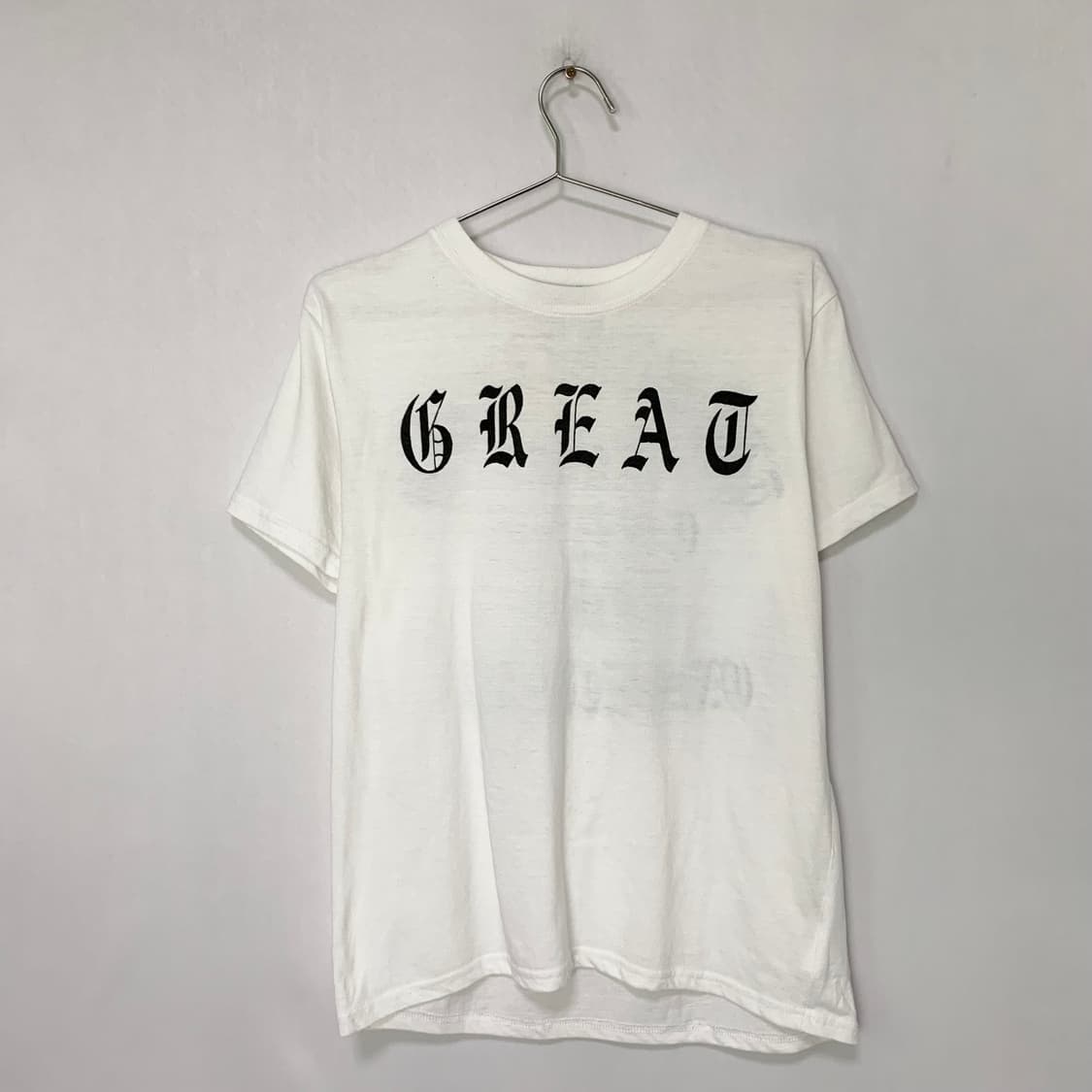 00s 일본 빈티지 레터링 프린팅 반팔 티셔츠 화이트 남녀공용 상품이미지2