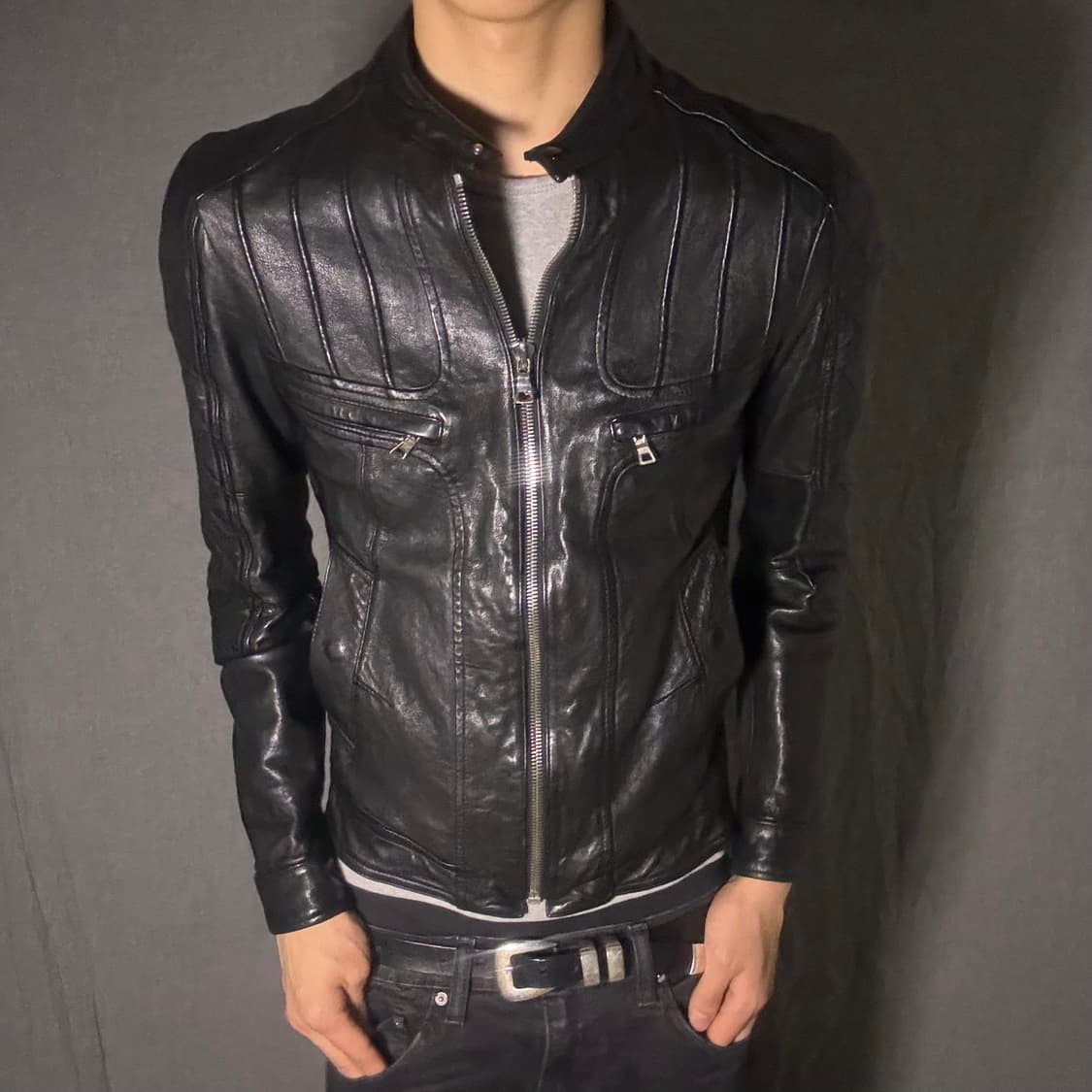 ltaly lamb skin leather jacket 상품이미지8