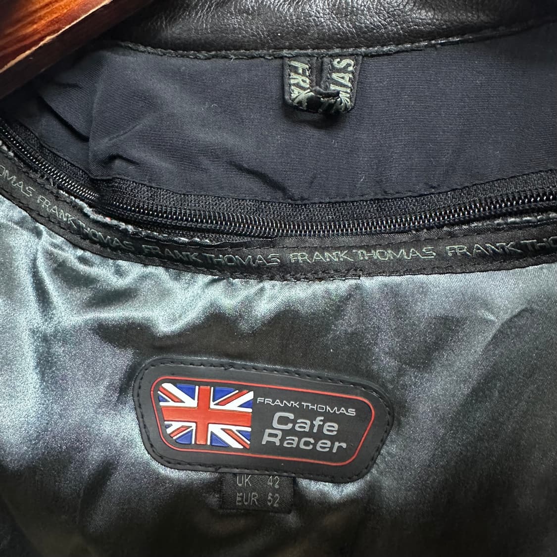프랭크 토마스 카페 레이서 라이더 가죽 자켓 eur52 J12 상품이미지8