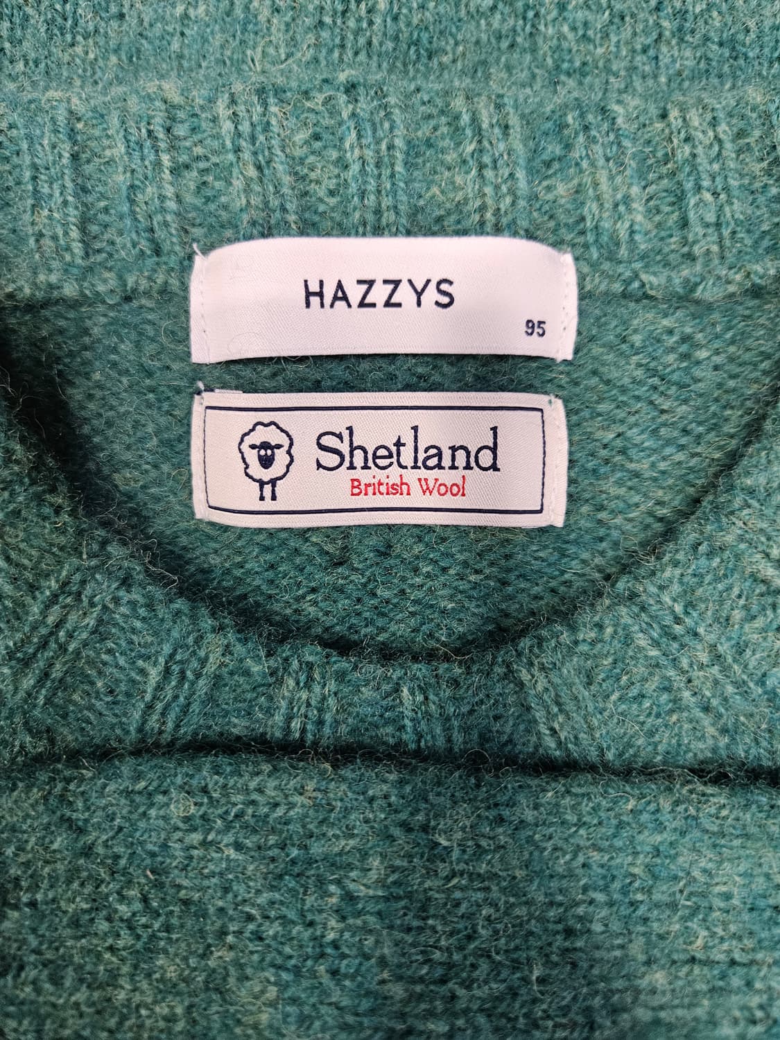 헤지스 그린 쉐기독 울 크루넥 니트 95 상품이미지3