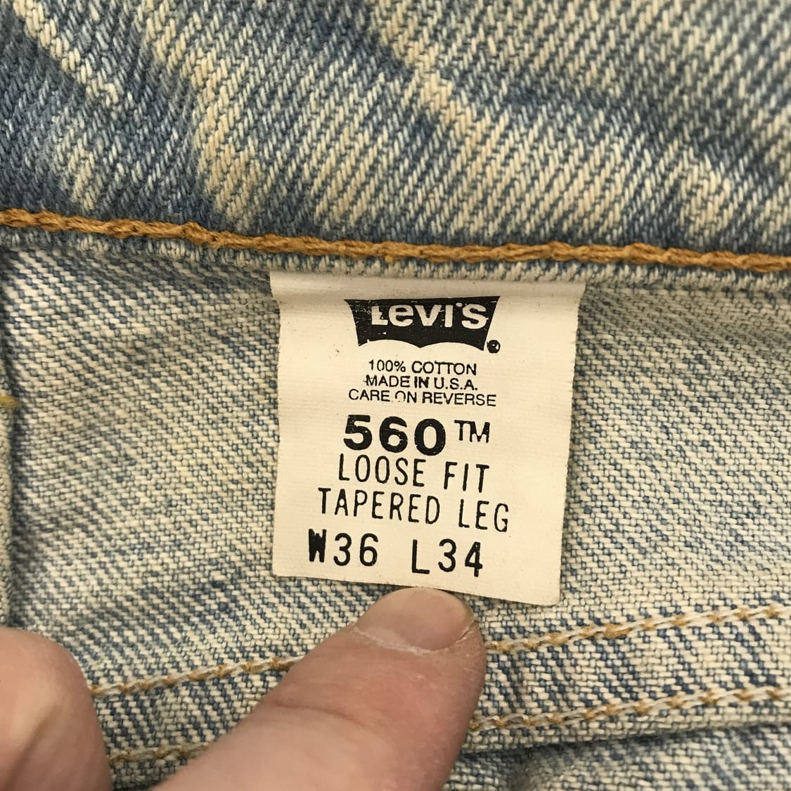 리바이스 90s USA 560 루즈테이퍼드 데님 [36x34] 상품이미지5