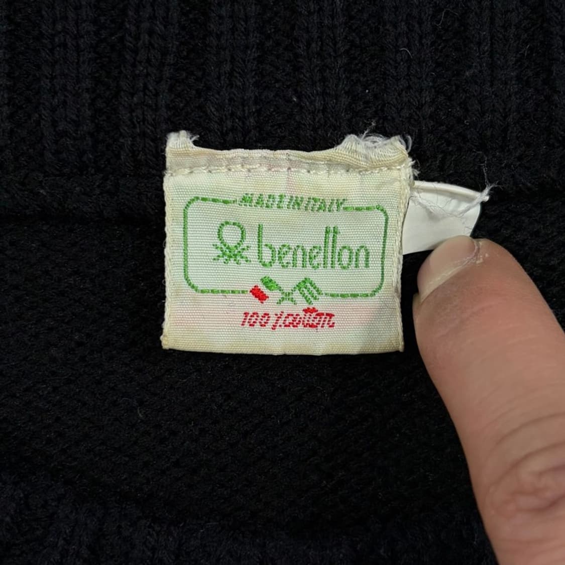 베네통 80s 자수 니트 스웨터 v3083 상품이미지5