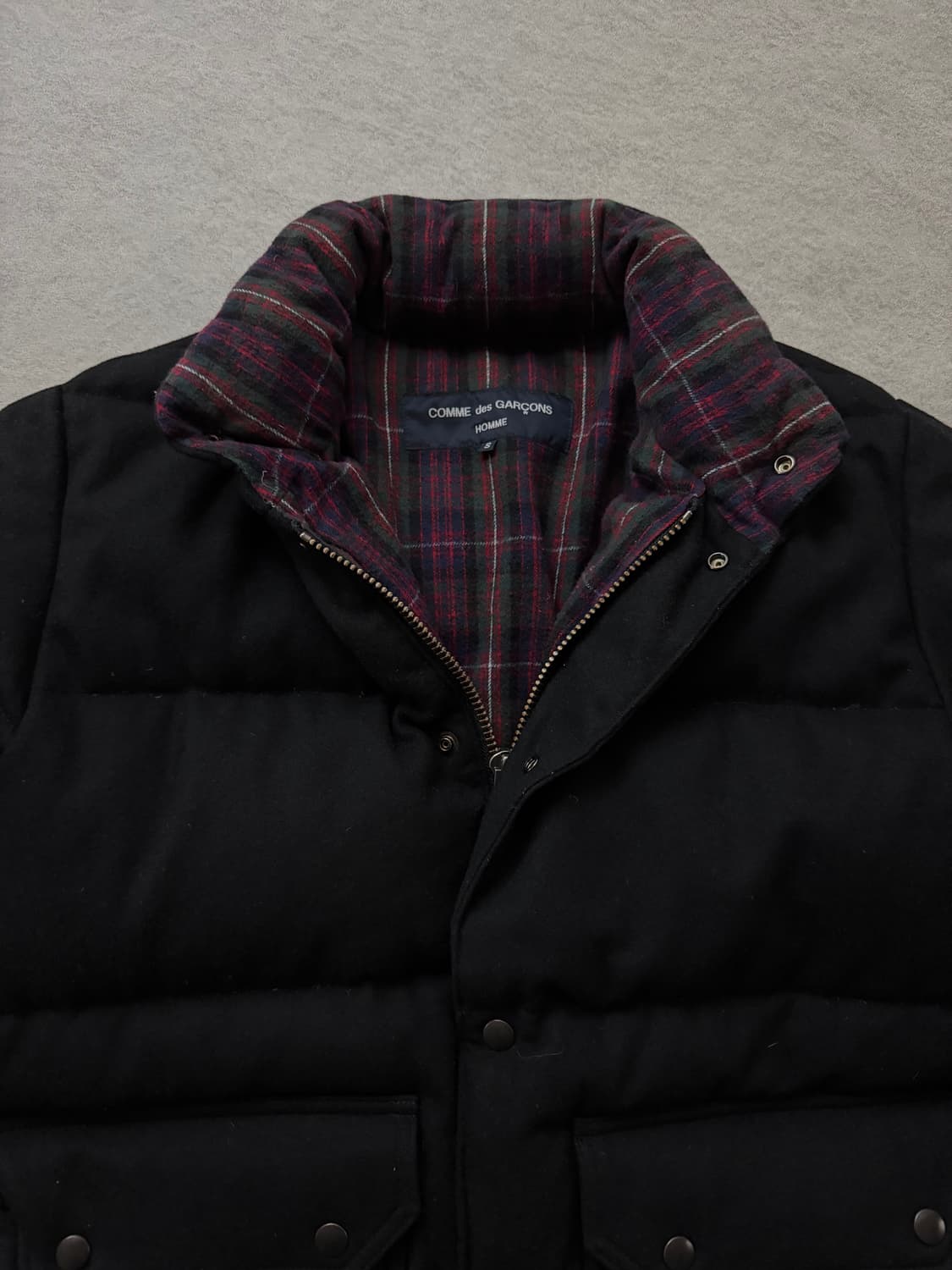 꼼데가르송 옴므 체크패턴 푸퍼자켓 상품이미지5