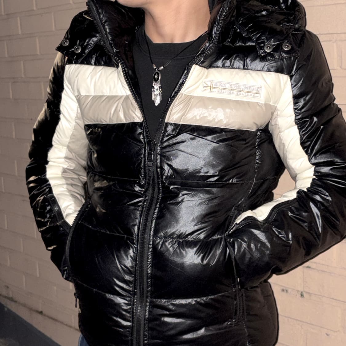 Ask white detailed padded coat 상품이미지2