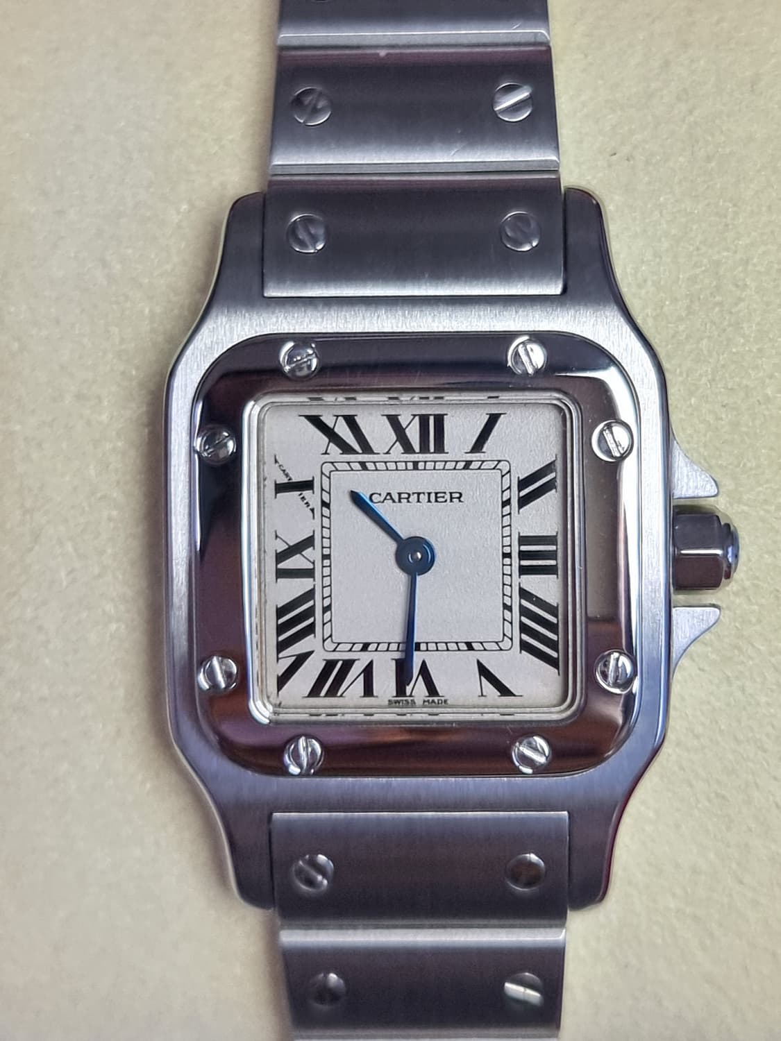 까르띠에 산토스 갈베 스틸 스몰 S 쿼츠 여성용 시계 04년 상품이미지1