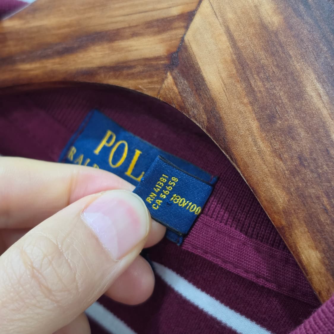 폴로 랄프로렌 스트라이프 반팔 카라티- L 상품이미지7