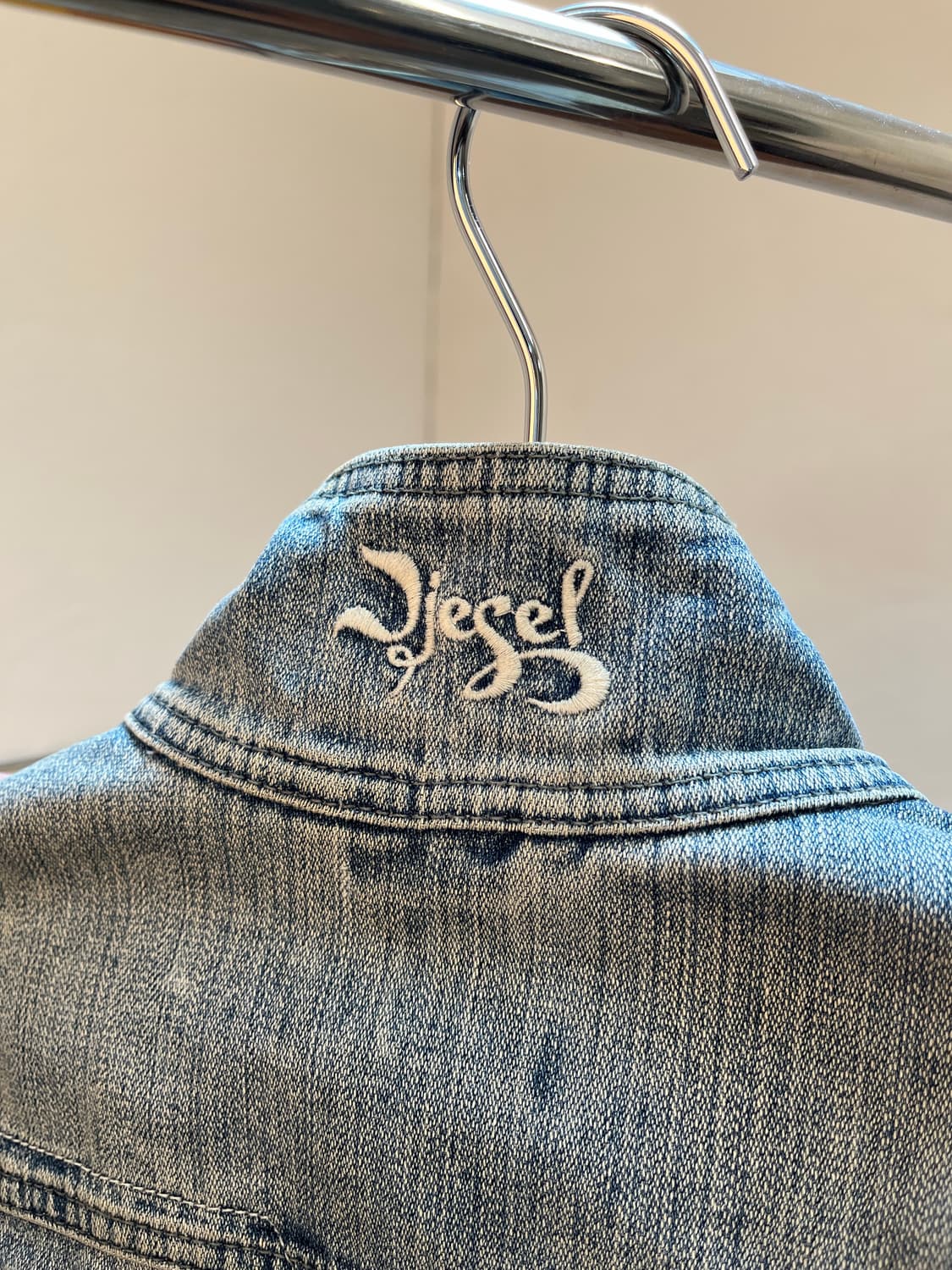 디젤 비대칭 라이더 데님 자켓 상품이미지5