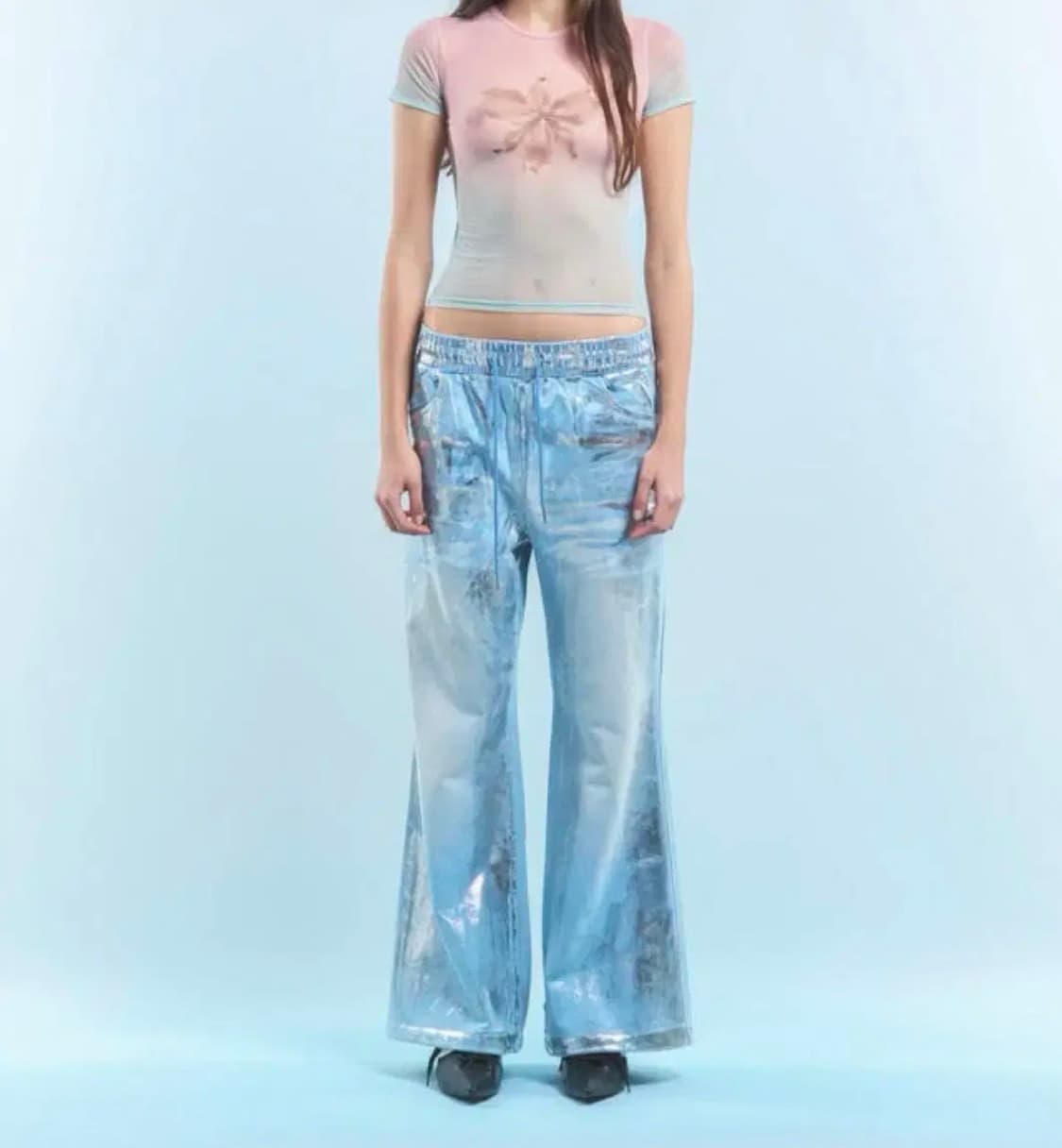2000아카이브스 METAL FLOWER SEE THROUGH T 상품이미지2