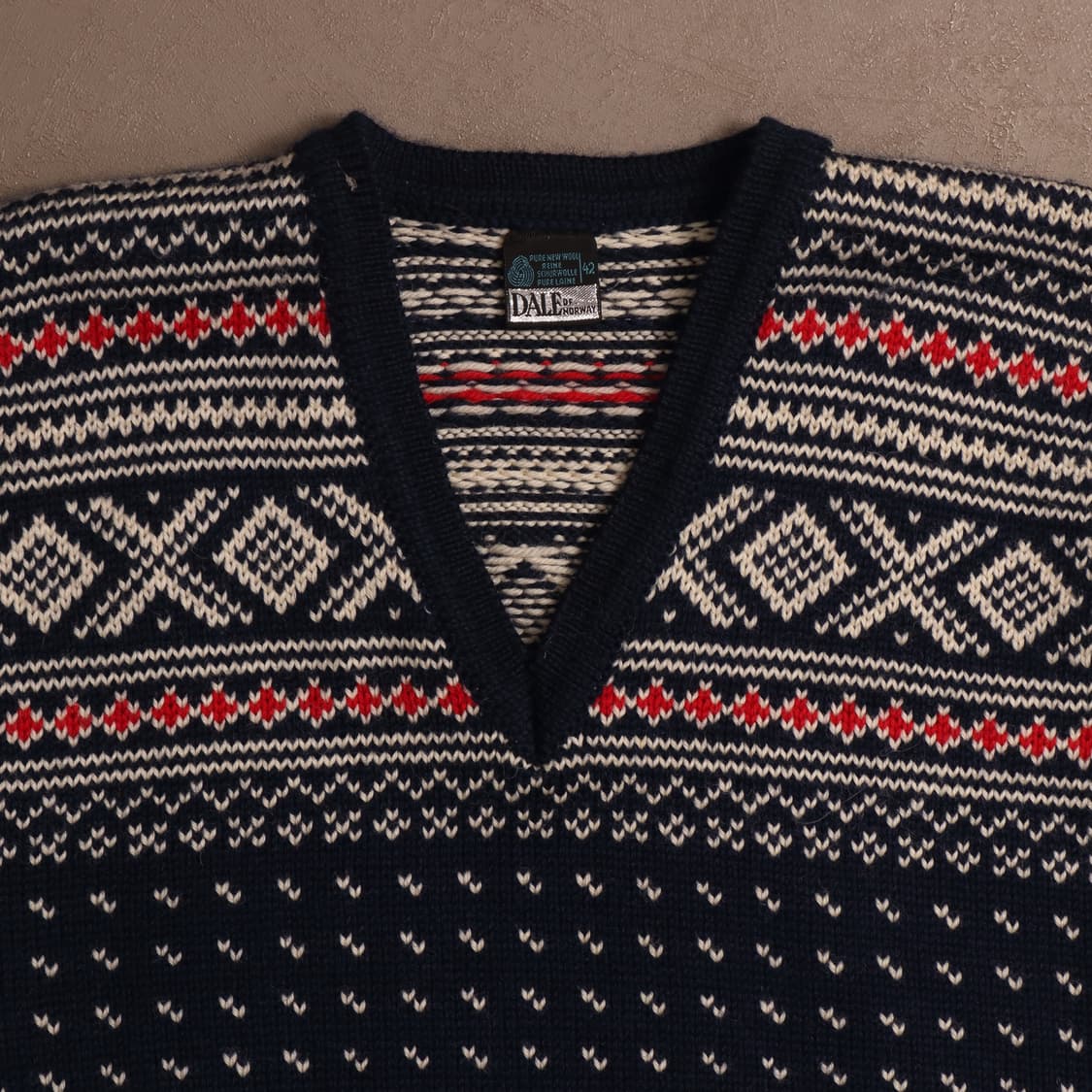 빈티지 노르딕 패턴 니트조끼 A1792 상품이미지2