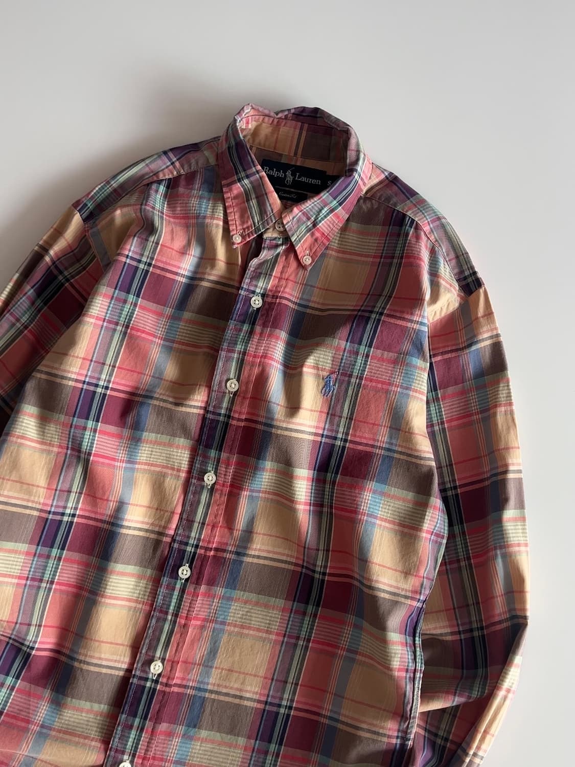 폴로 랄프로렌 커스텀핏 체크 셔츠 S 상품이미지2
