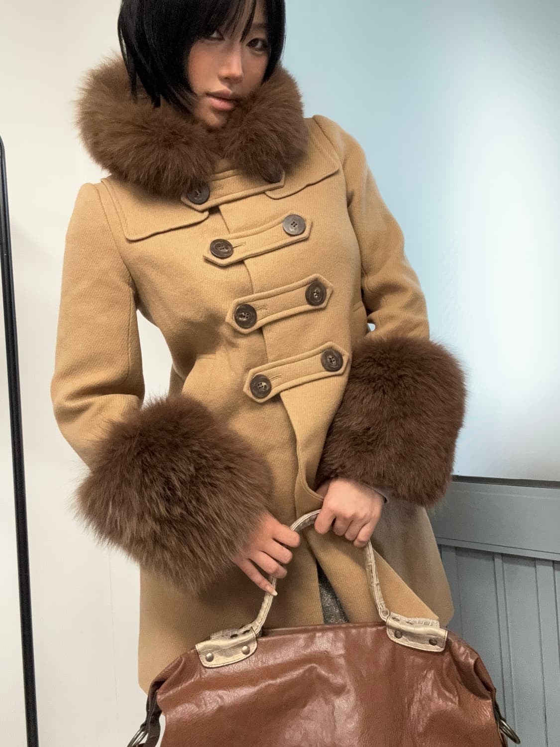 오네갸루 리얼 퍼 코트  상품이미지3