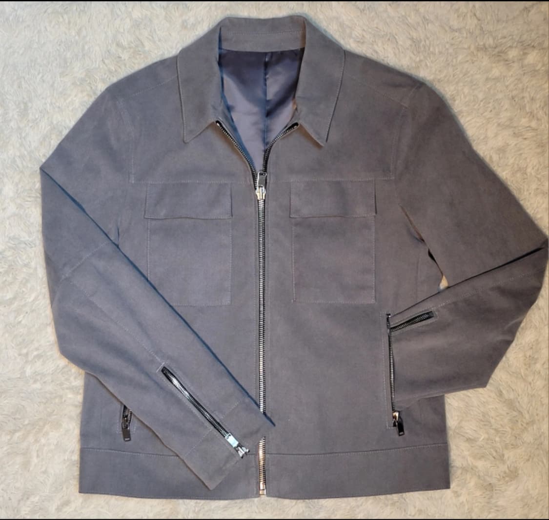 [마마가리] 트러커 자켓 (회색 & 민트, 44 사이즈) 상품이미지1