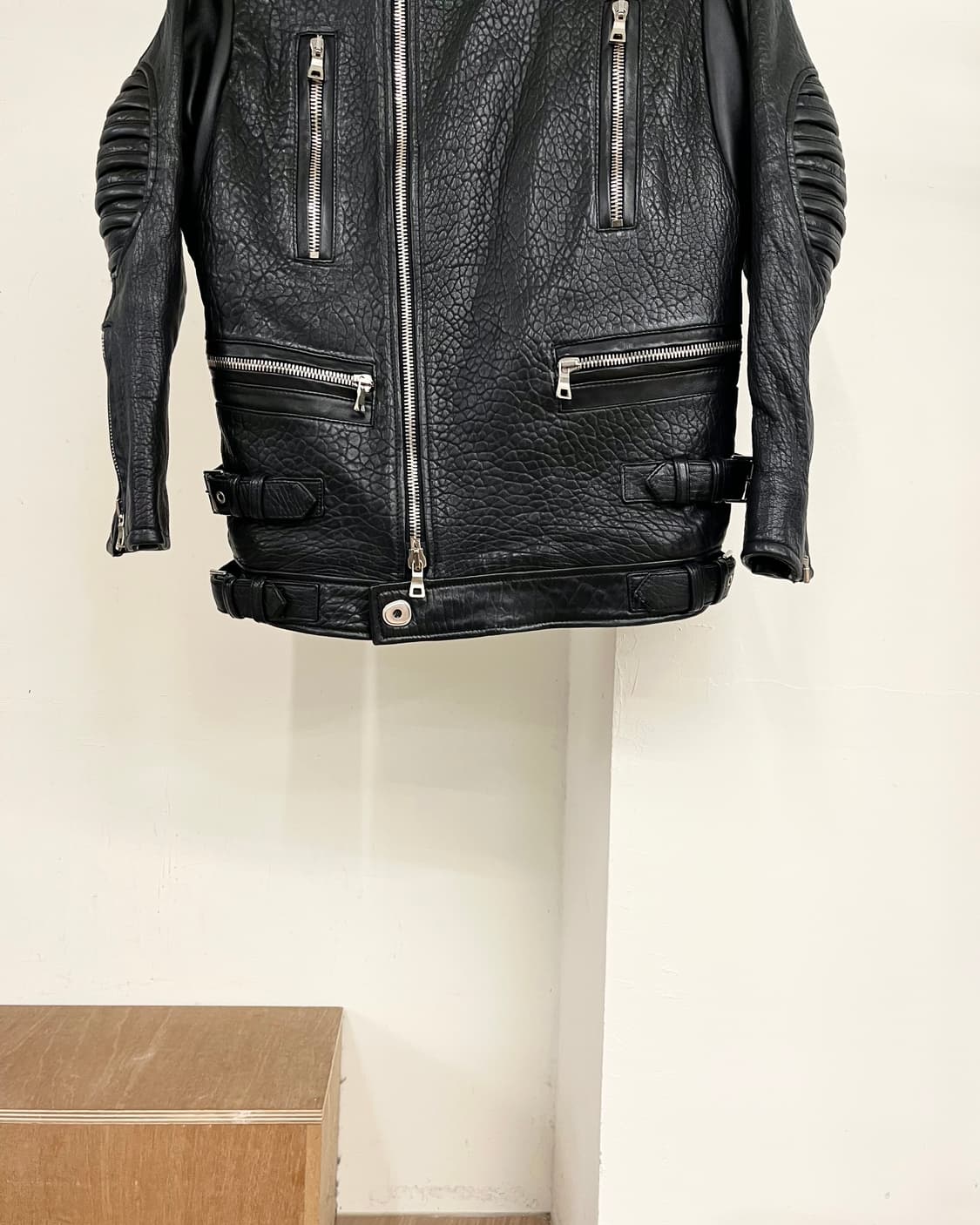 발망 블랙 램스킨 모토자켓 상품이미지5