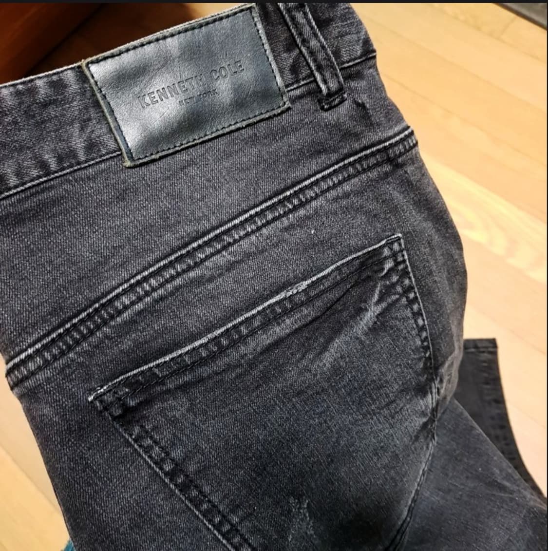 34인치/캐네스콜 / 스판다크그레이 블랙진 /2-봉조 상품이미지3