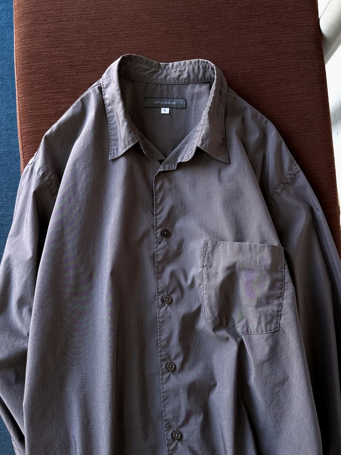 Light cotton poly design shirt 상품이미지3