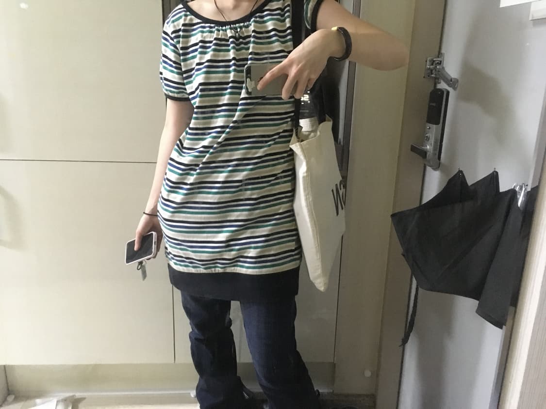 Stripe shirring onepiece 상품이미지4