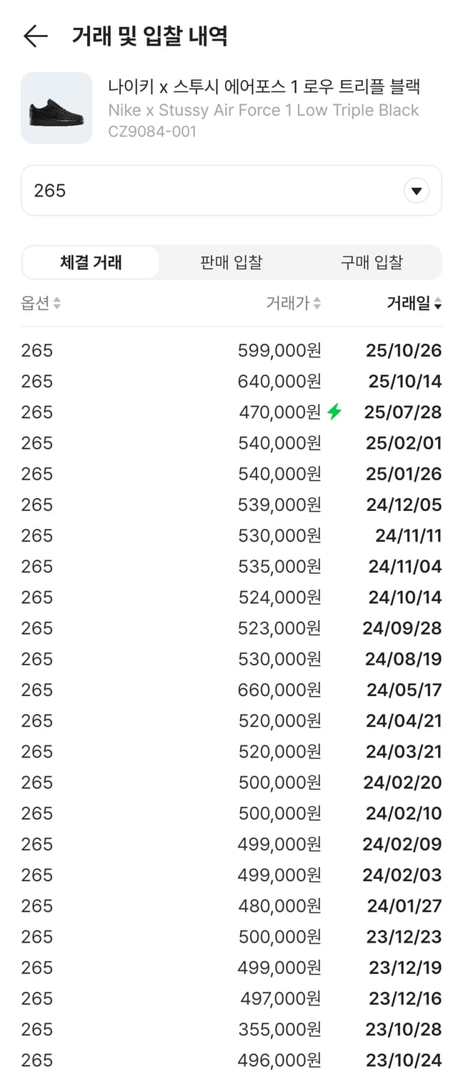 나이키 x 스투시 에어포스 1 로우 트리플 블랙 상품이미지8