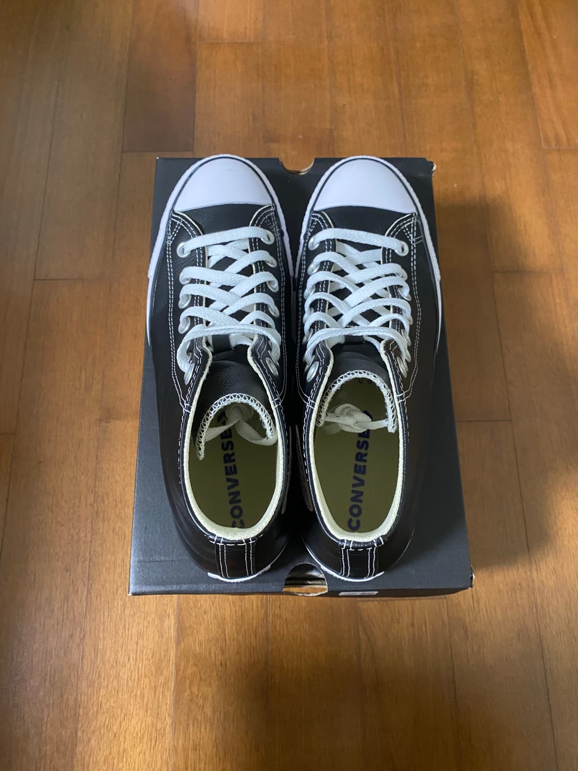 [280] 컨버스 척 테일러 올스타 하이 레더 블랙 상품이미지3