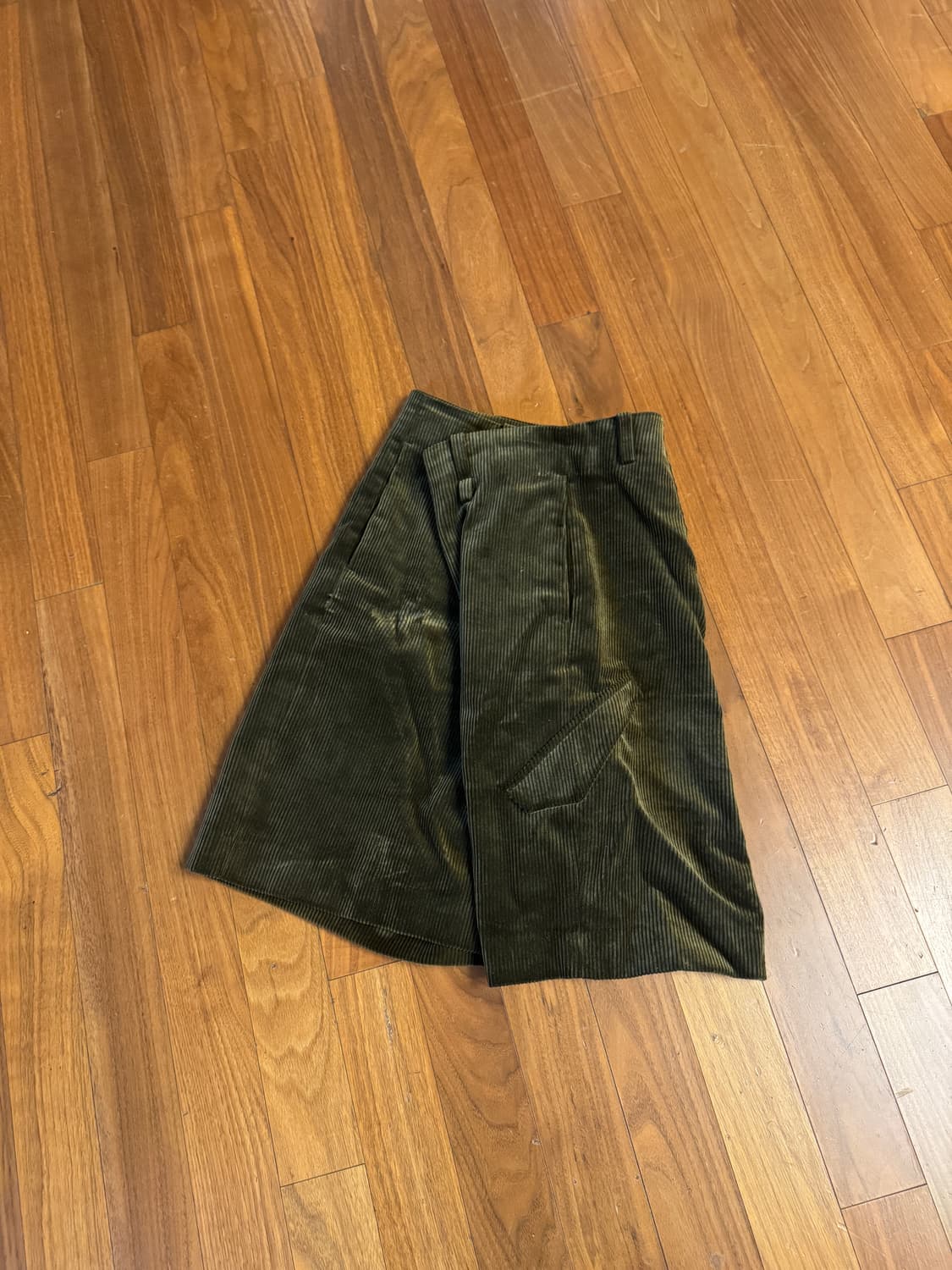 아이엘 코듀로이 반바지 카키 상품이미지2