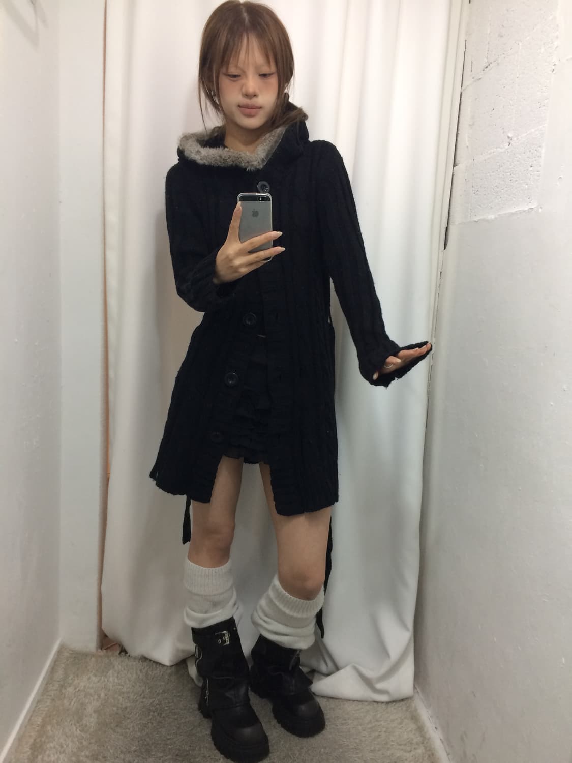 🖤퍼 후드 가디건 코디🖤 상품이미지5