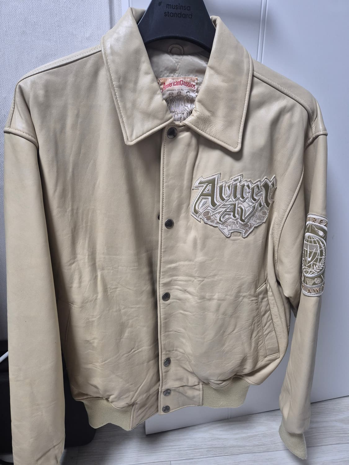 아비렉스 네이벌 바시티 가죽자켓 M 상품이미지3