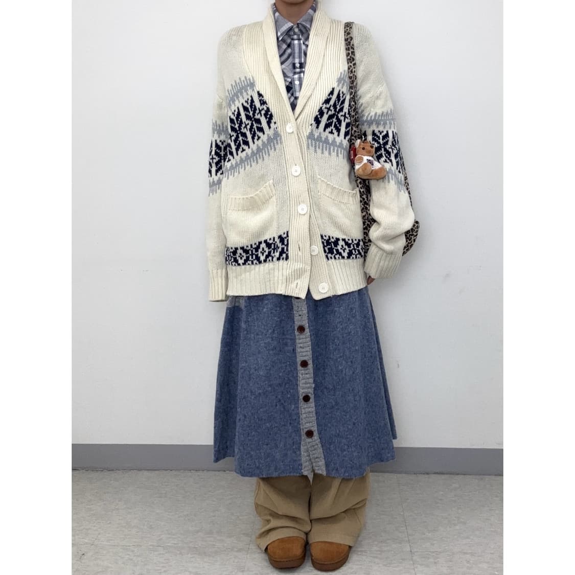 빈티지 아이보리 노르딕 가디건 상품이미지3