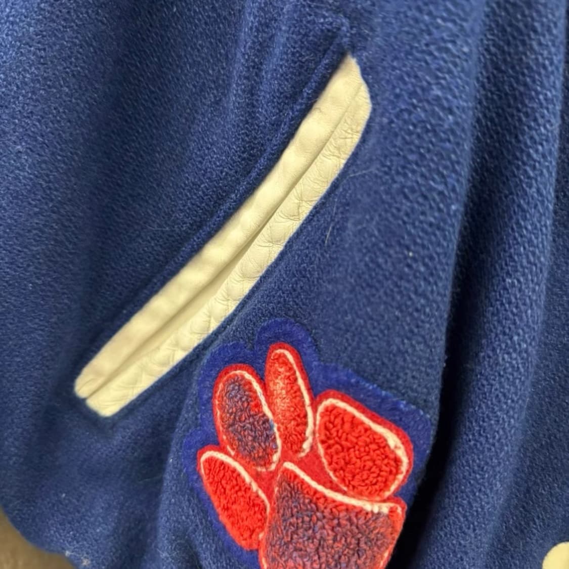 DeLONG 90s USA 오리지널 레더 슬리브 바시티 자켓 상품이미지7