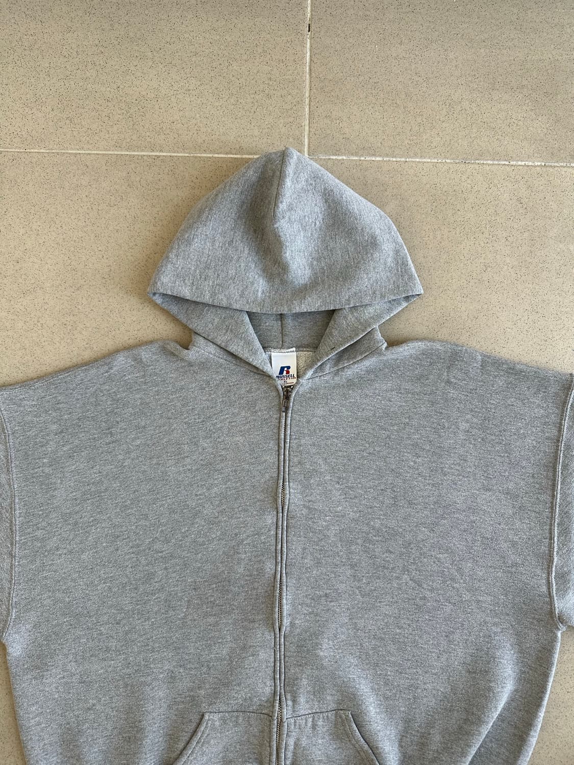 00s 빈티지 러셀 후드집업 그레이 XL 상품이미지4