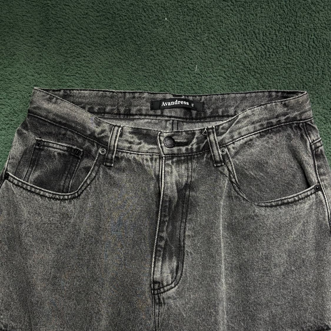 avandress 흑청 카고 데님 팬츠 상품이미지4