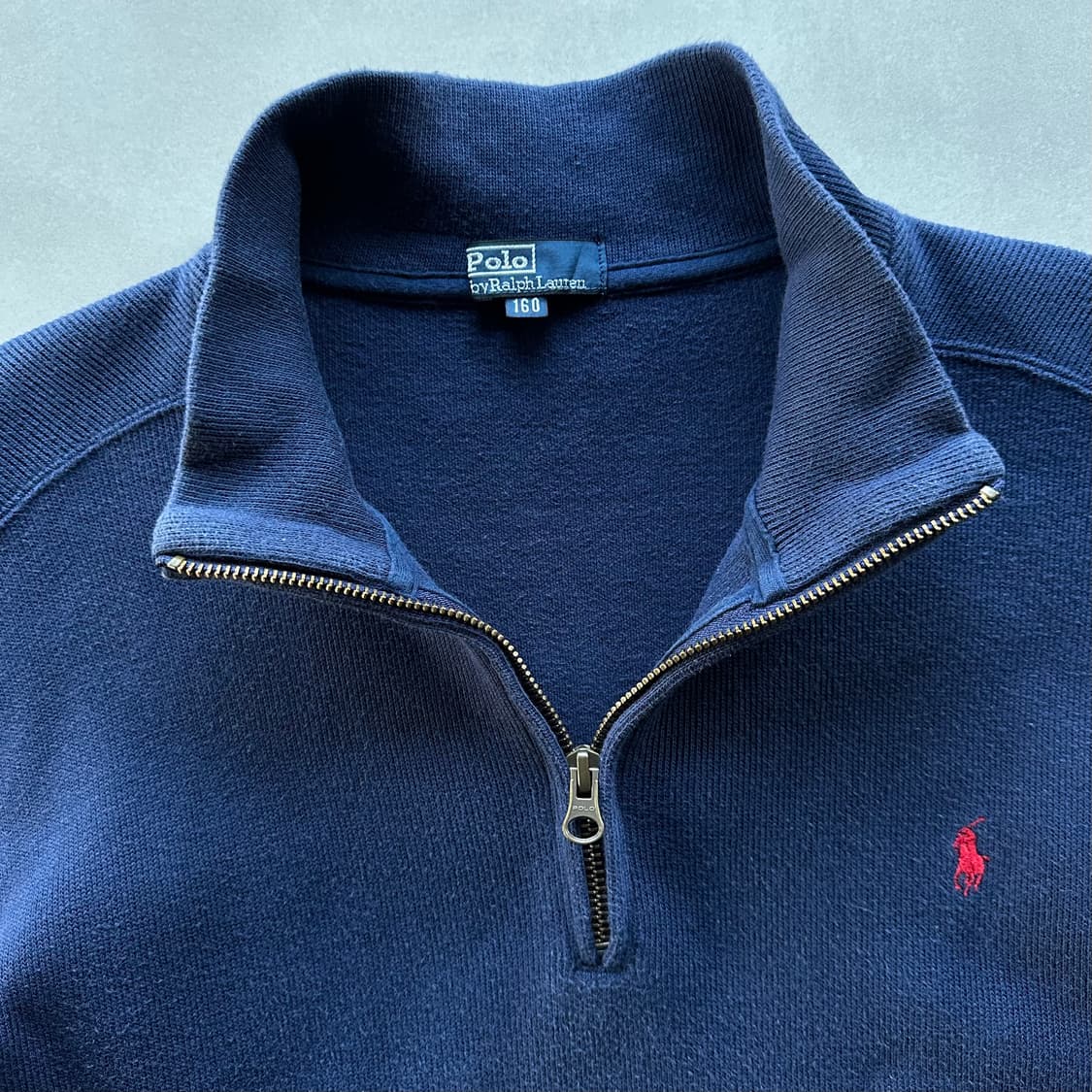 [S]폴로 랄프로렌 하프집업 코튼 니트 네이비 상품이미지6