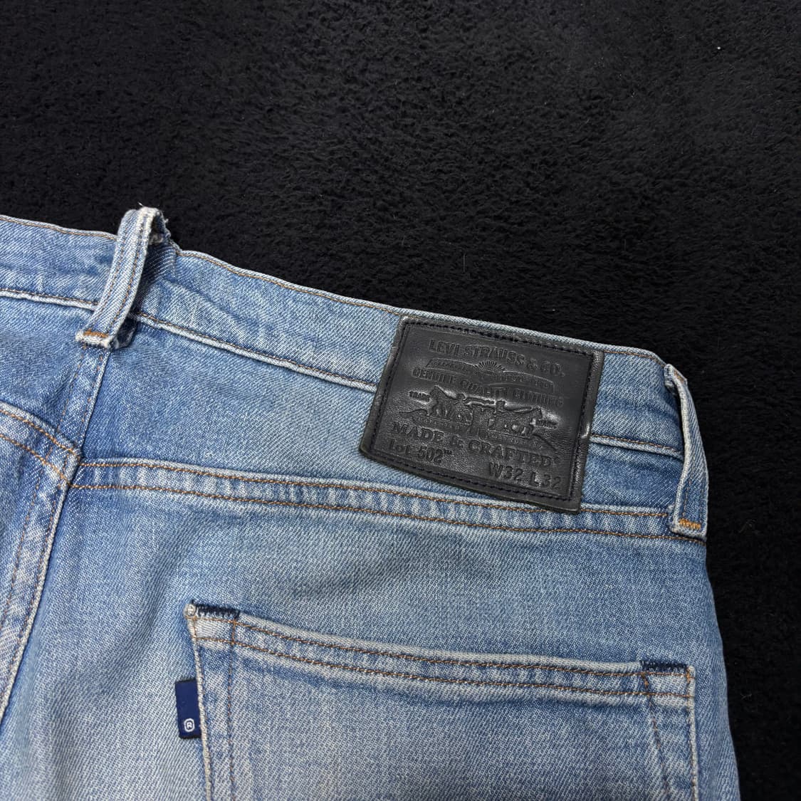 32 리바이스502 MADE & CRAFTED 블루탭 셀비지 데님팬츠 상품이미지3
