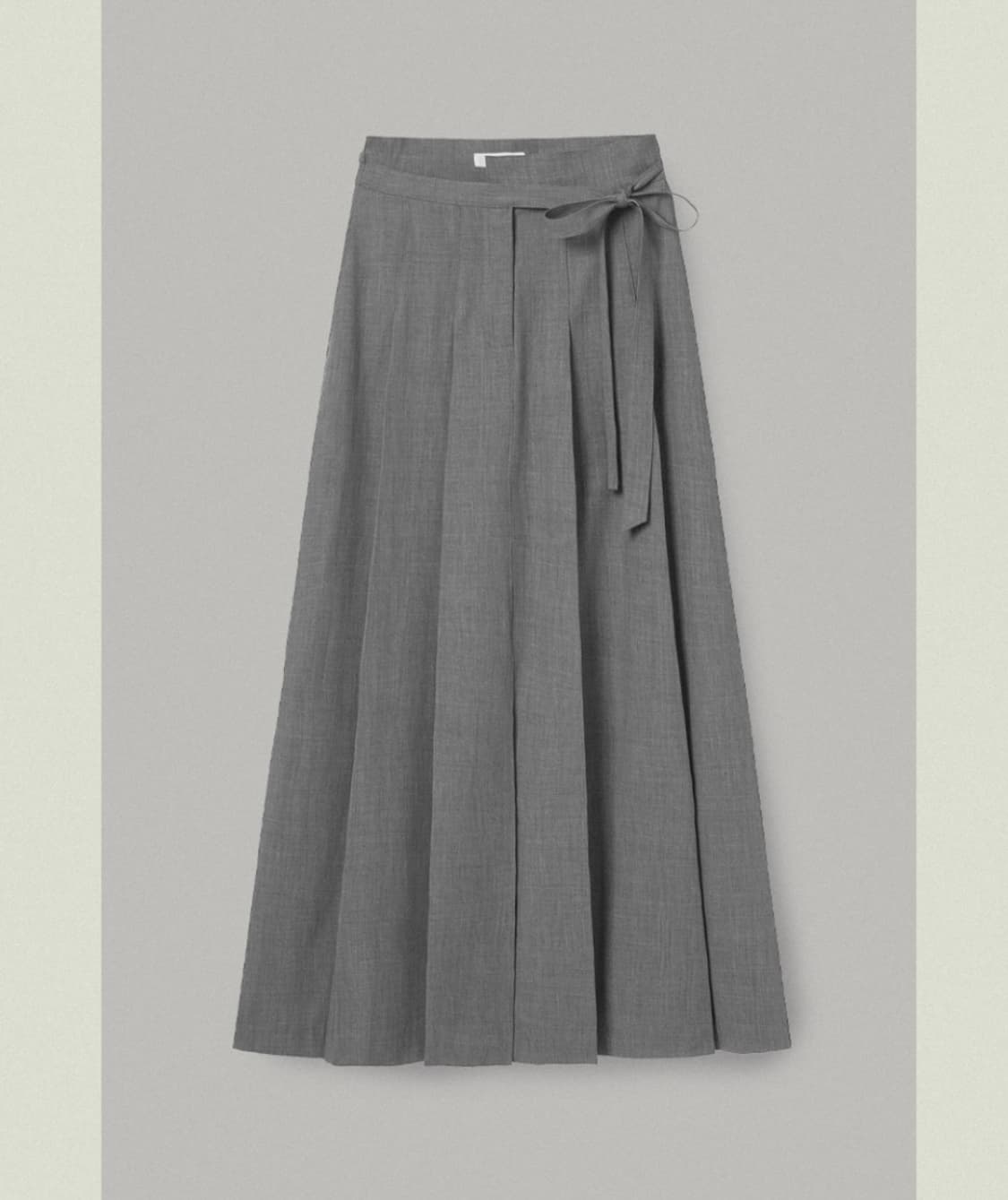 에스와이투씨 트윈 턱 롱 스커트 그레이 상품이미지5