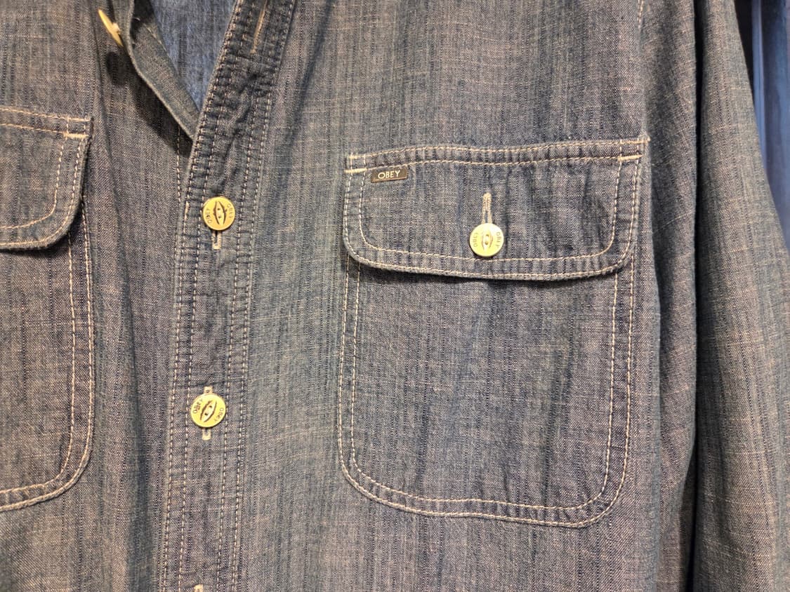 오베이 샴브레이 셔츠 상품이미지5