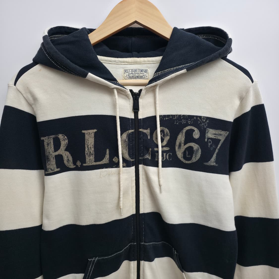 [S] 폴로 랄프로렌 스트라이프 후드집업 상품이미지2