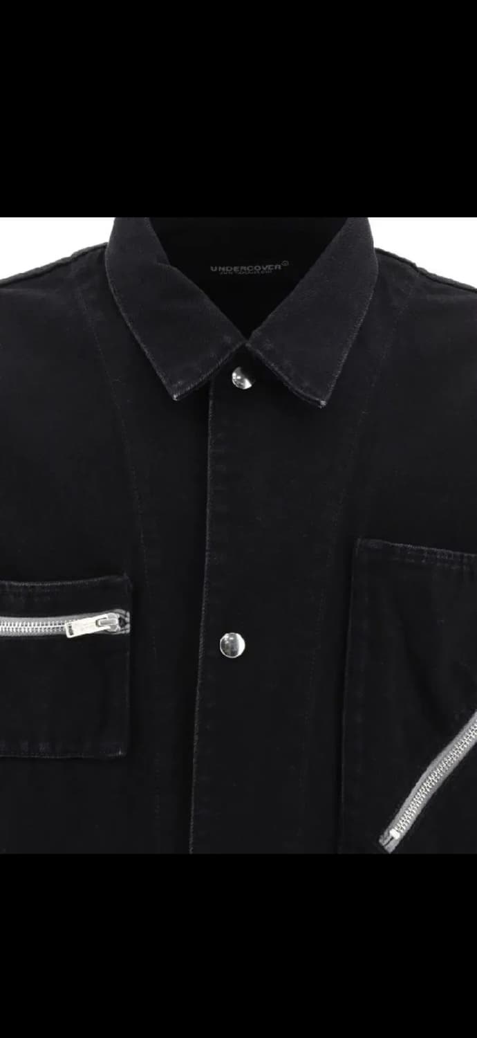 언더커버 멀티 지퍼 디테일 데님 자켓 블랙4 상품이미지3