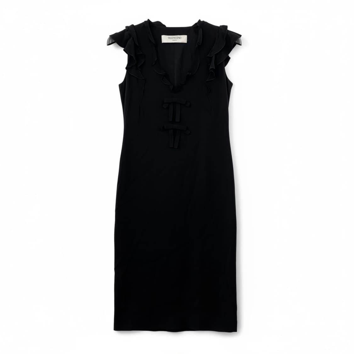 Valentino Roma 블랙 러플 원피스 44 상품이미지1