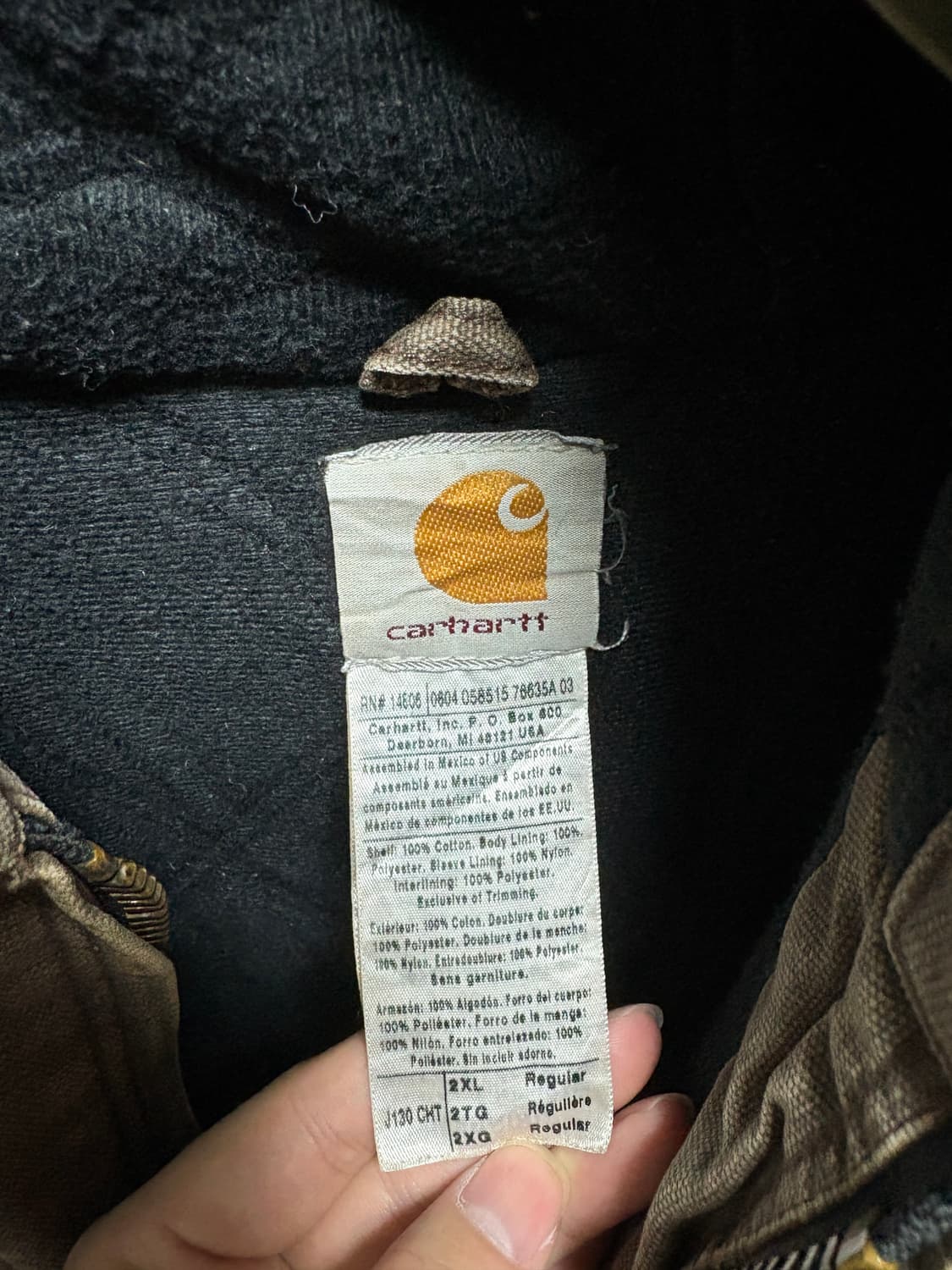 칼하트 j130 cht 2xl 액티브 자켓 상품이미지3