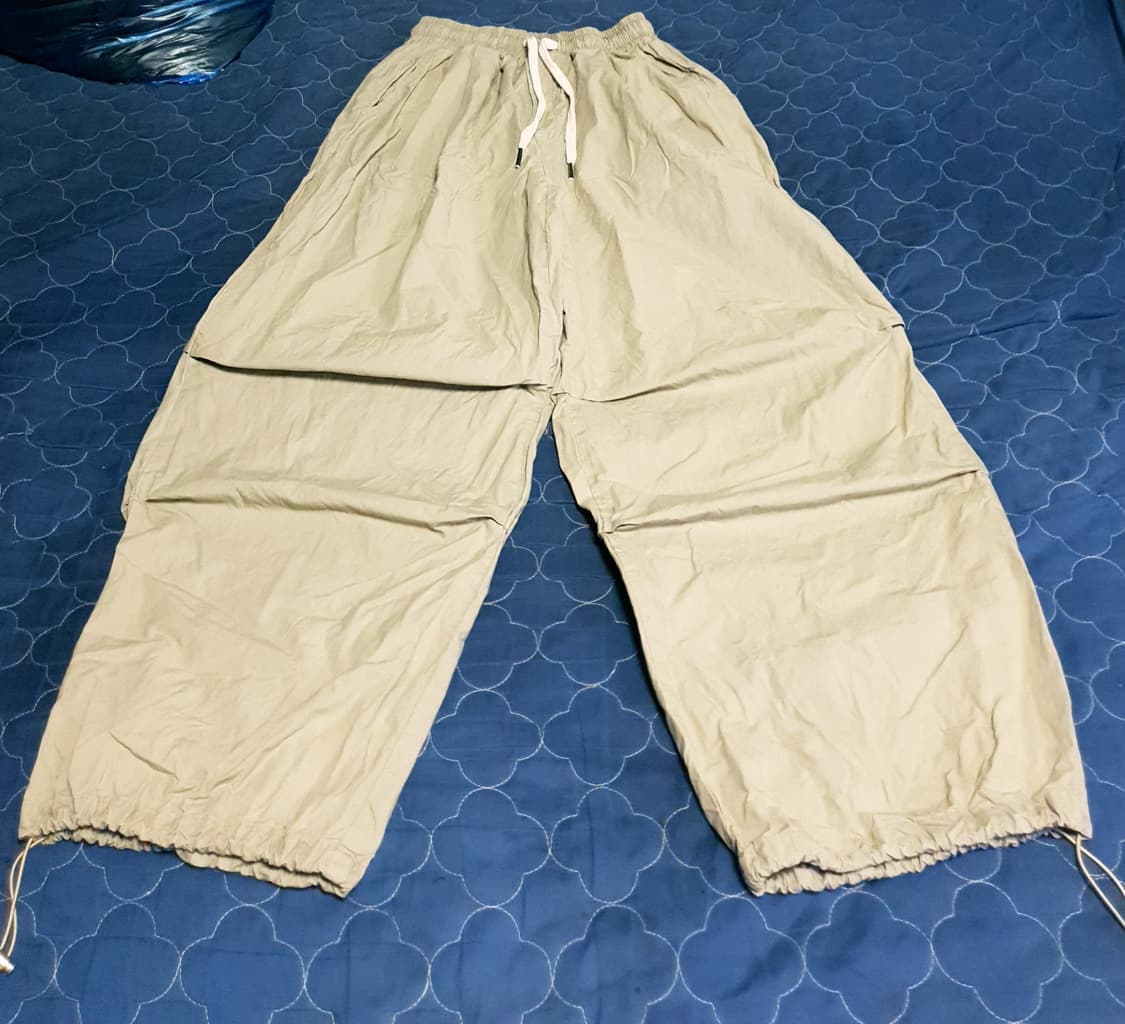 포테이토클럽 서울 페이퍼코튼 와이드 파라슈트 팬츠 애쉬그레이 (F) 상품이미지1