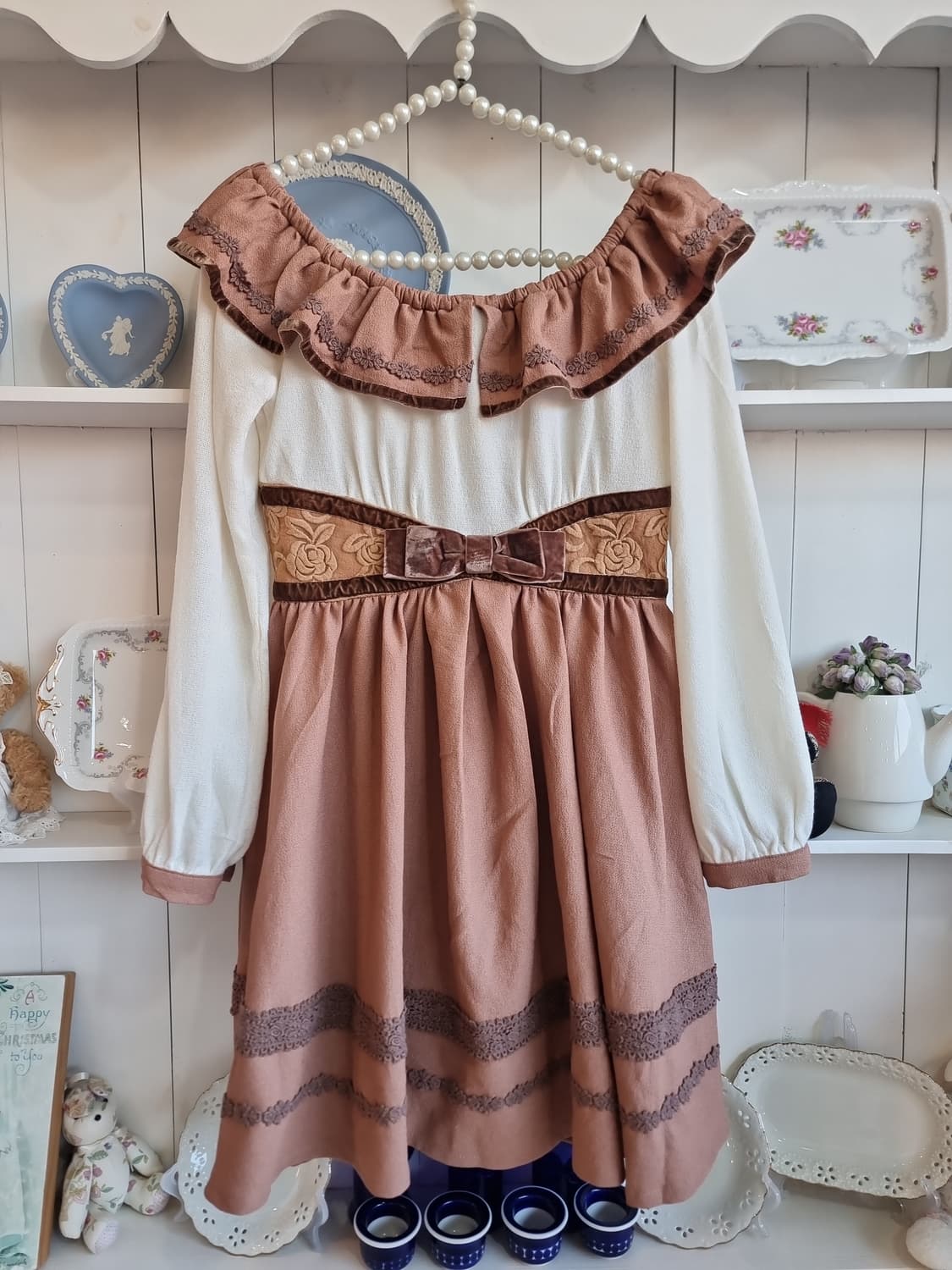 LIZ LISA 배색 오프숄더 원피스 상품이미지4