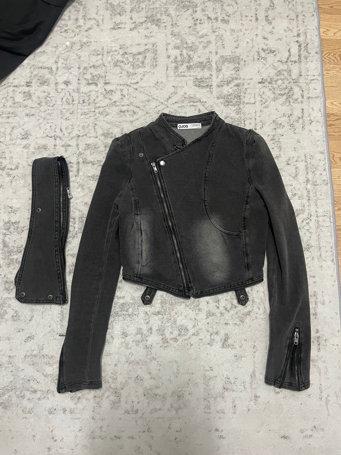 오호스 워싱 라이더 자켓 1사이즈  상품이미지1