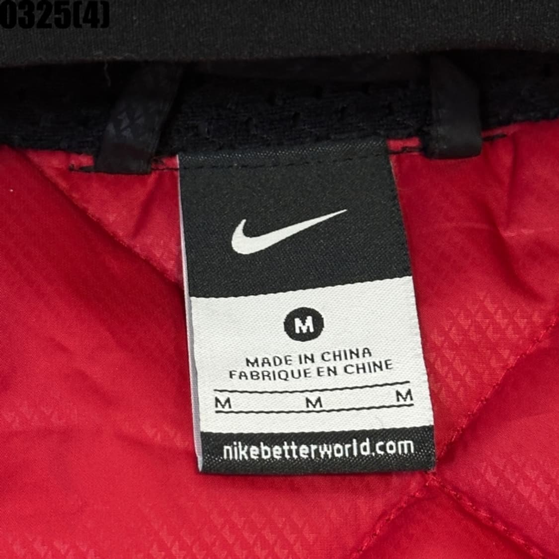 M 나이키 후드 패딩 점퍼 레드/블랙 0325(4) 상품이미지3