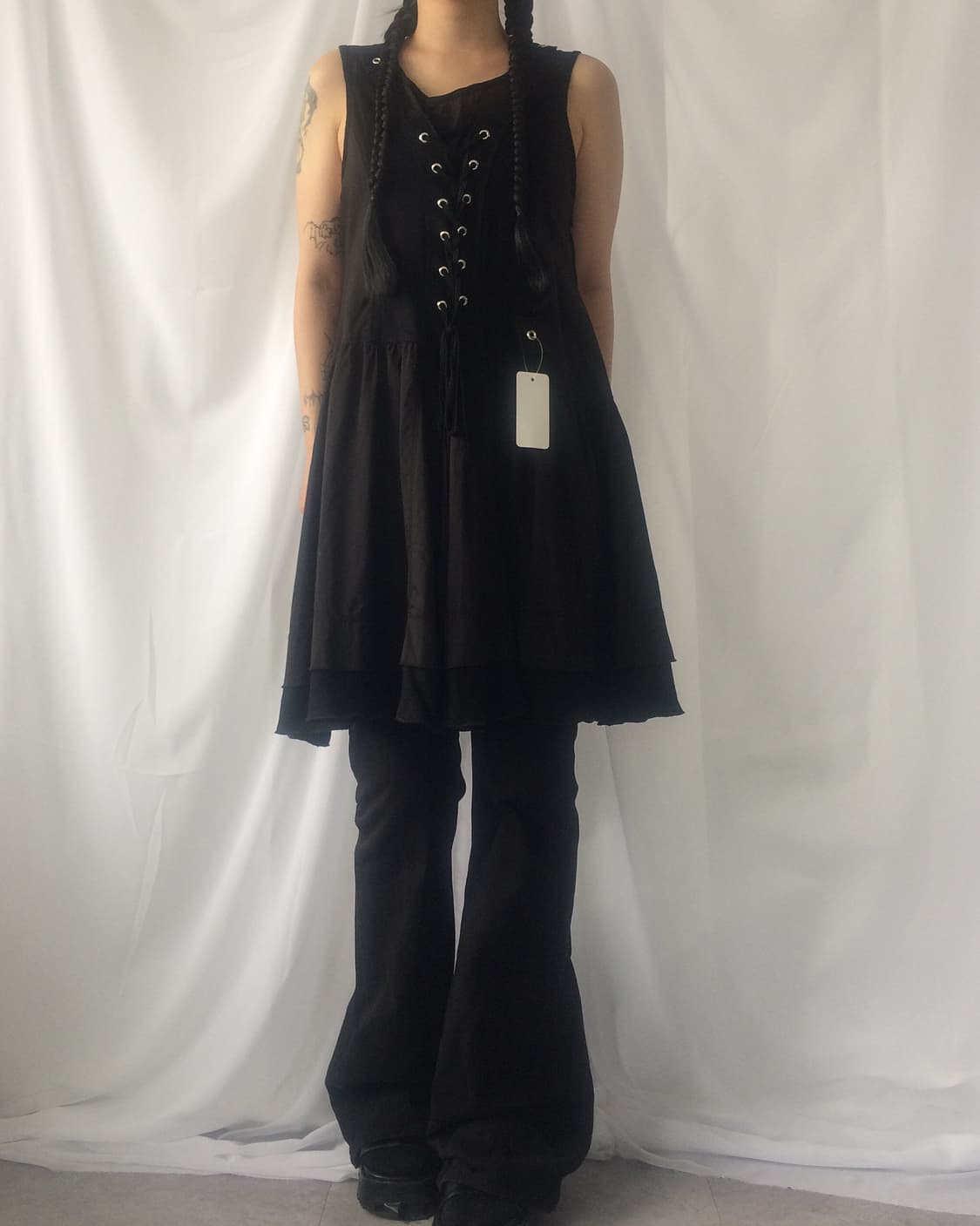 Lace up point sleeveless one piece 상품이미지6
