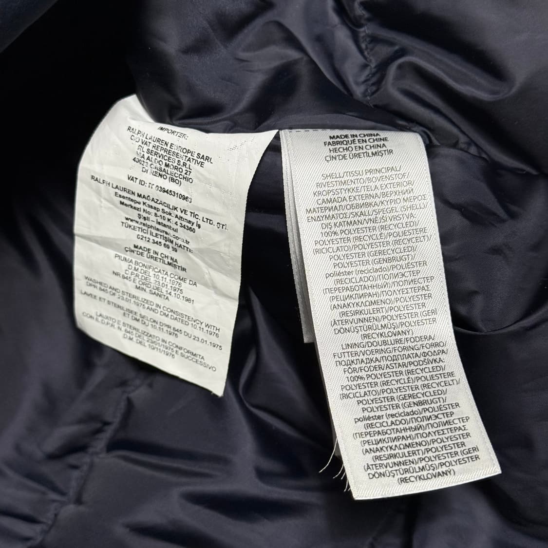 XL 폴로랄프로렌 탈부착 모자 화이트 덕 다운 롱 패딩 상품이미지6