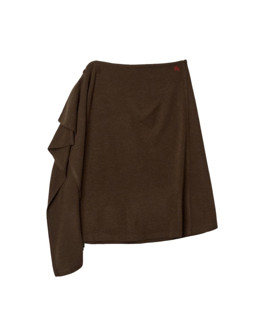 파이시스 버튼 랩스커트 브라운 상품이미지1
