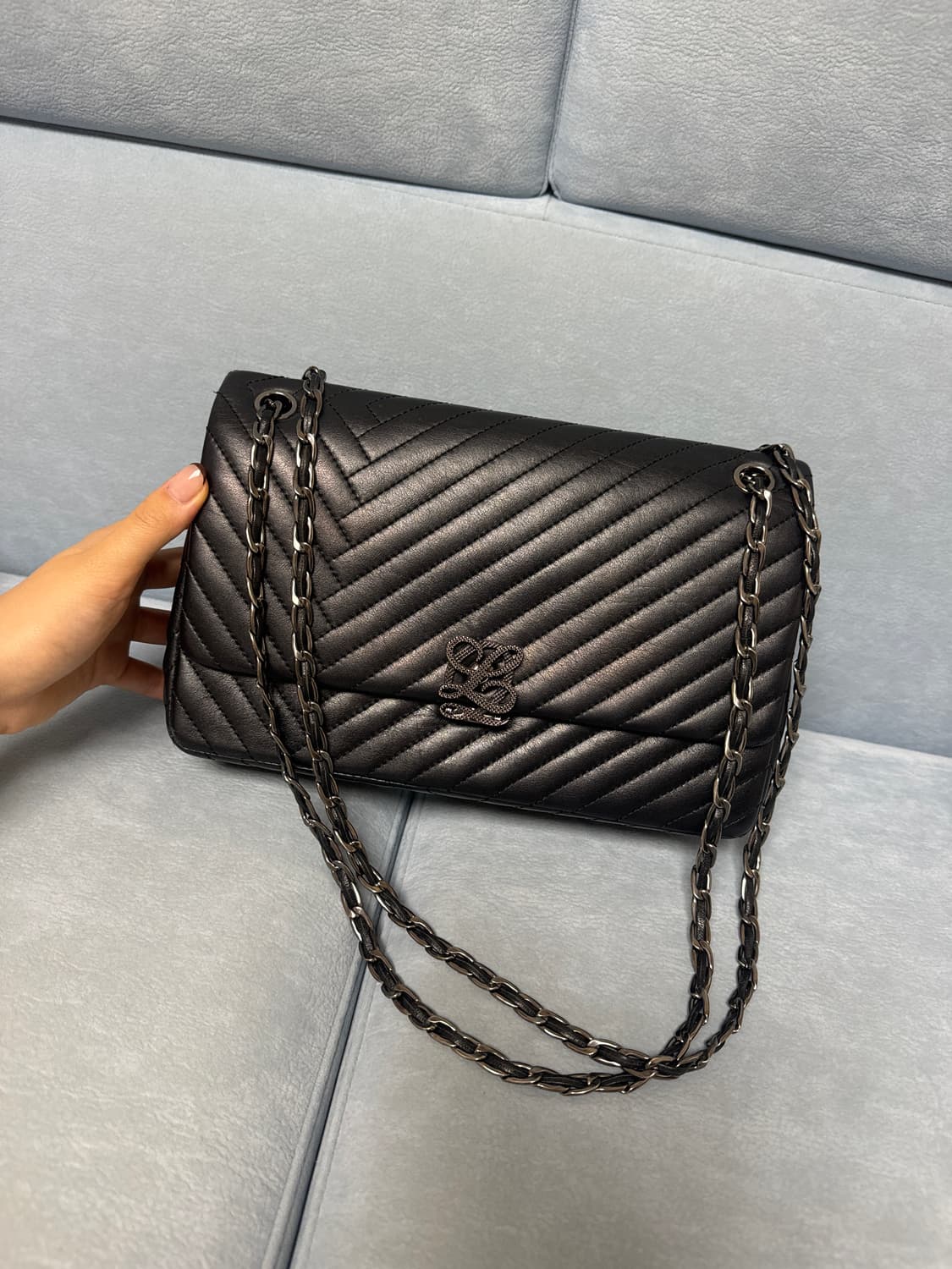 루이까또즈 퀼팅 블랙 숄더백 상품이미지1