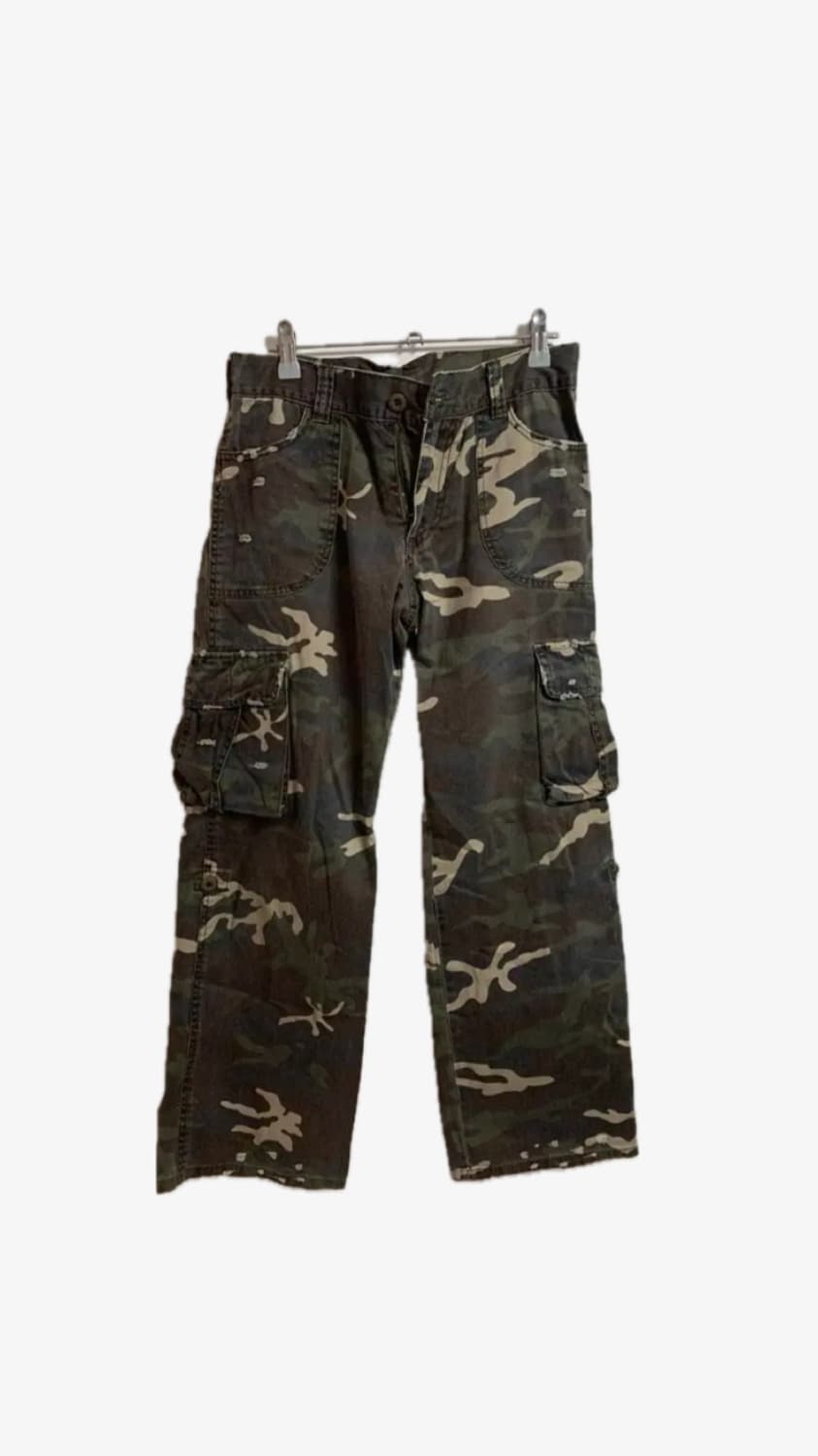 빈티지 카모 카고바지 상품이미지1