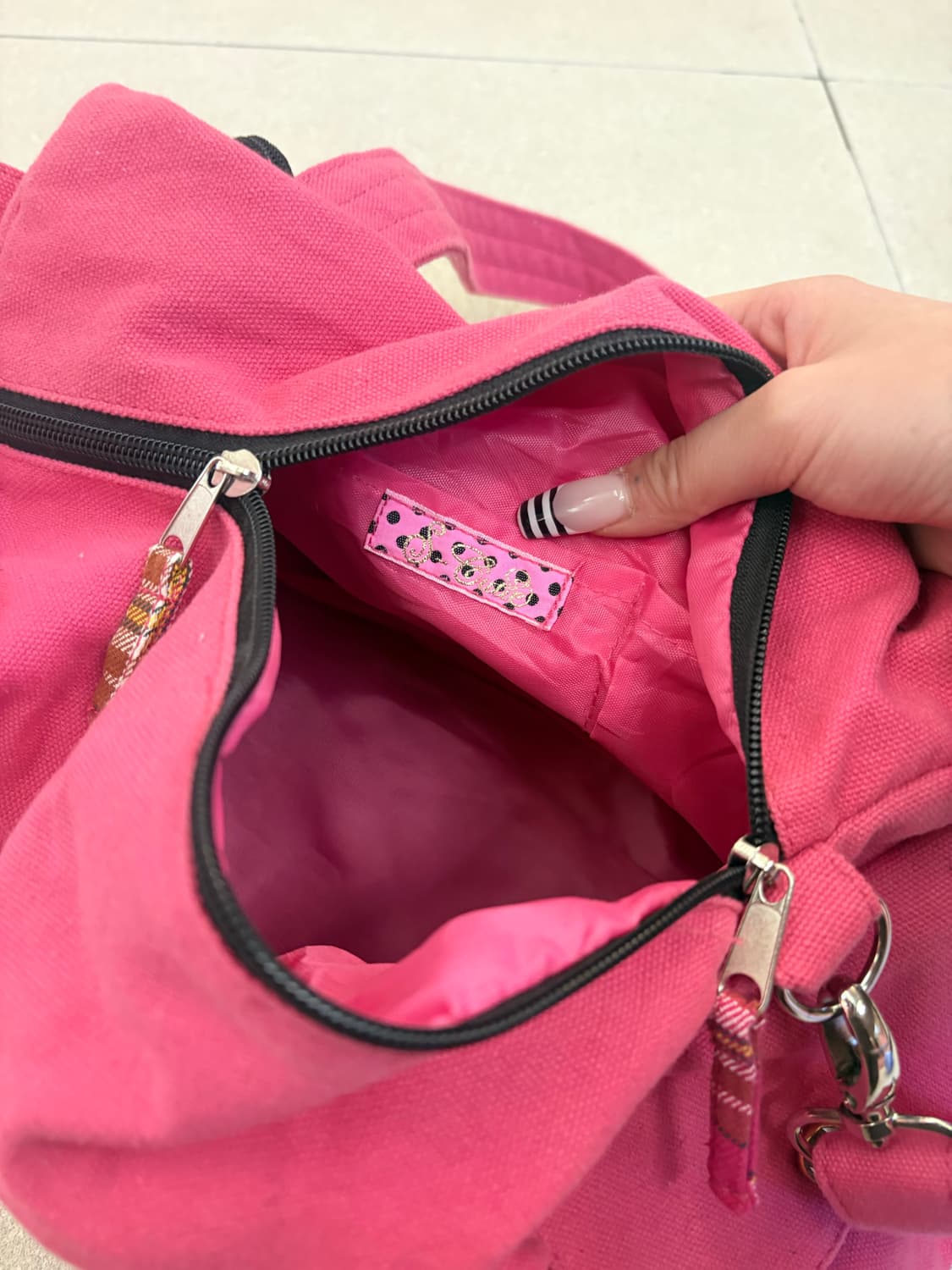 핑크 키치 갸루 숄더백 상품이미지6