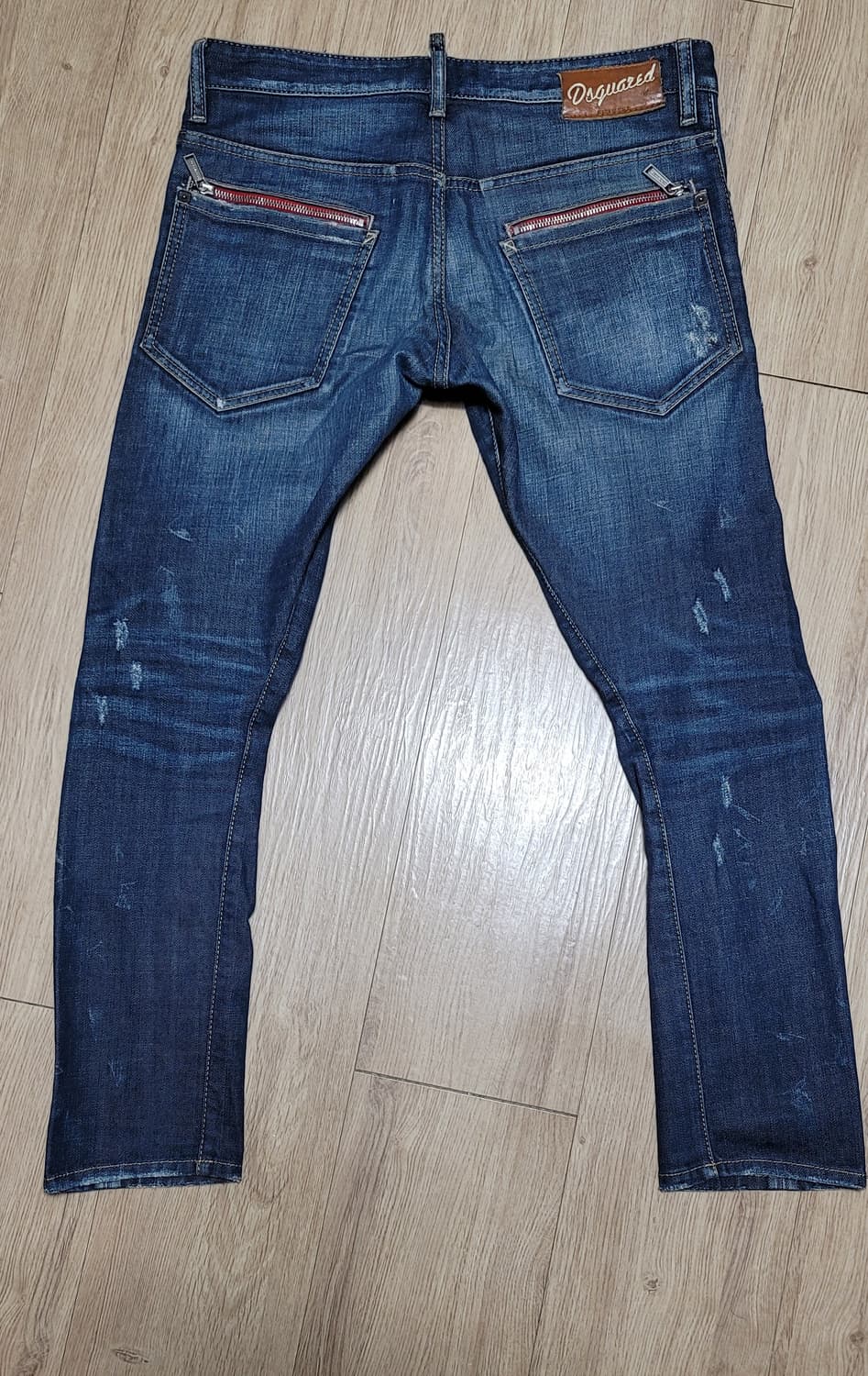 디스퀘어드2 루키11 레드지퍼 부블레핏 데님 청바지 EU 46 상품이미지2