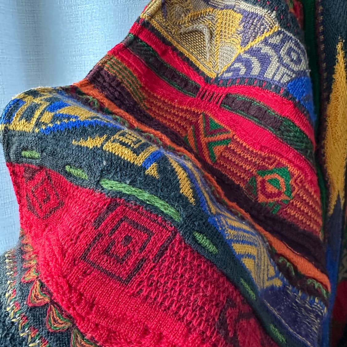 쿠지 COOGI 퓨어 뉴 울 에스닉 패턴 니트 M 상품이미지6