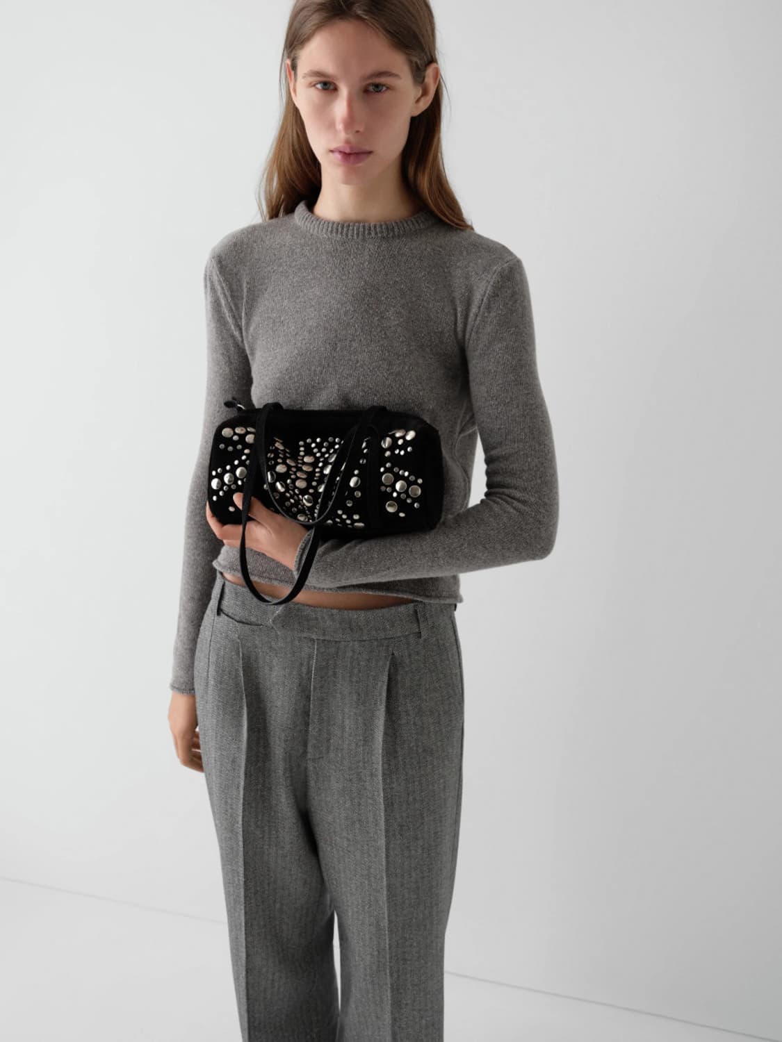 기마구아스 Sofia 스터드 백/블랙 스웨이드 상품이미지5